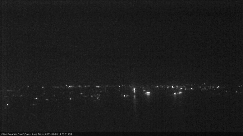 Lake Travis webcam, January 8, 2021 11:25 PM CT