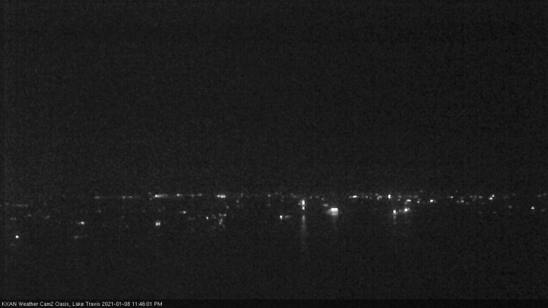 Lake Travis webcam, January 8, 2021 11:45 PM CT