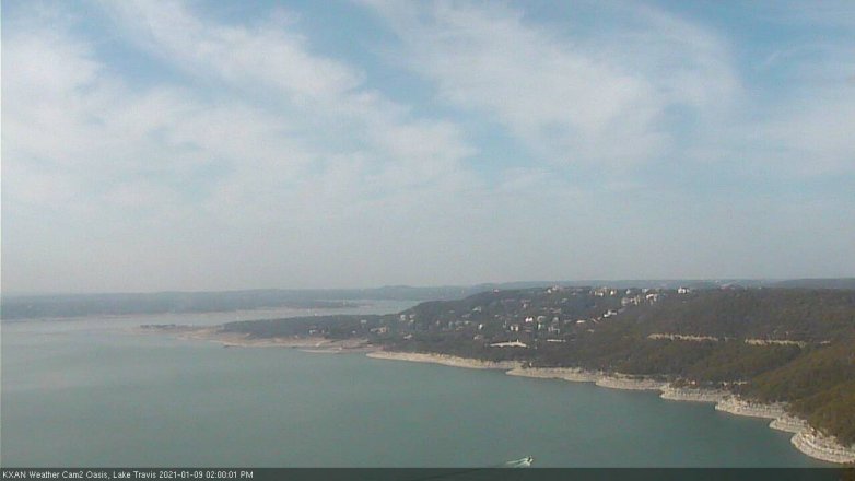 Lake Travis webcam, January 9, 2021 2:00 PM CT
