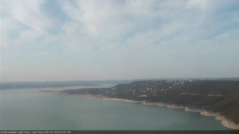 Lake Travis webcam, January 9, 2021 2:25 PM CT