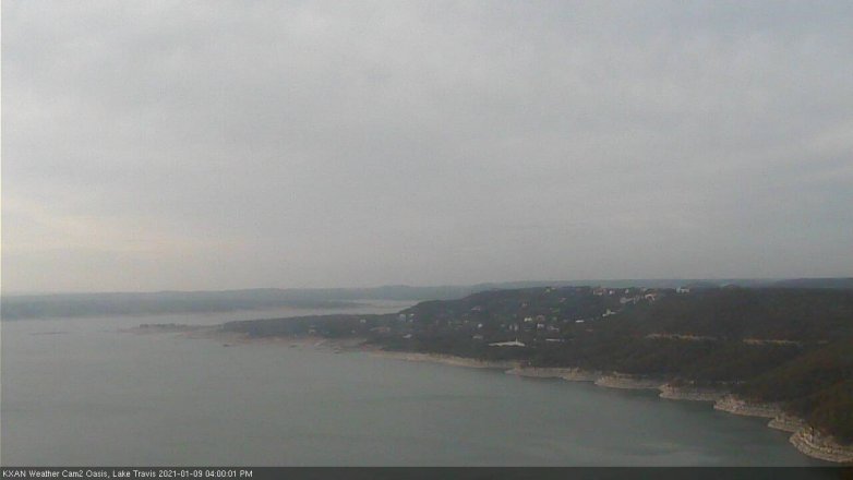 Lake Travis webcam, January 9, 2021 4:00 PM CT