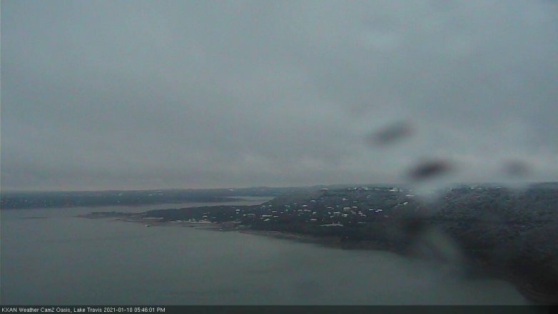 Lake Travis webcam, January 10, 2021 5:45 PM CT