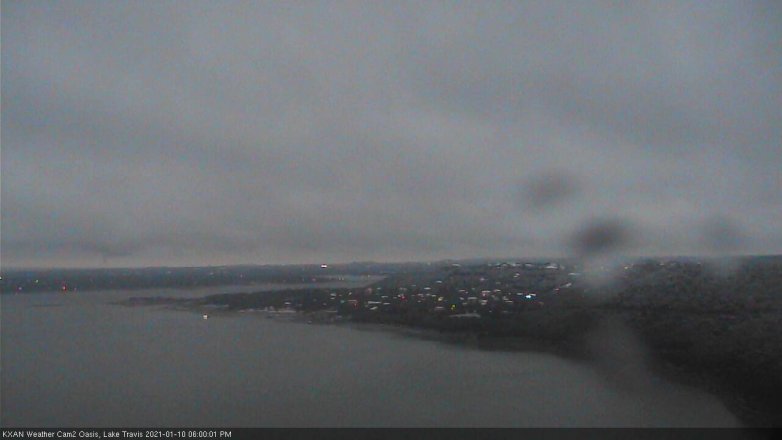 Lake Travis webcam, January 10, 2021 6:00 PM CT