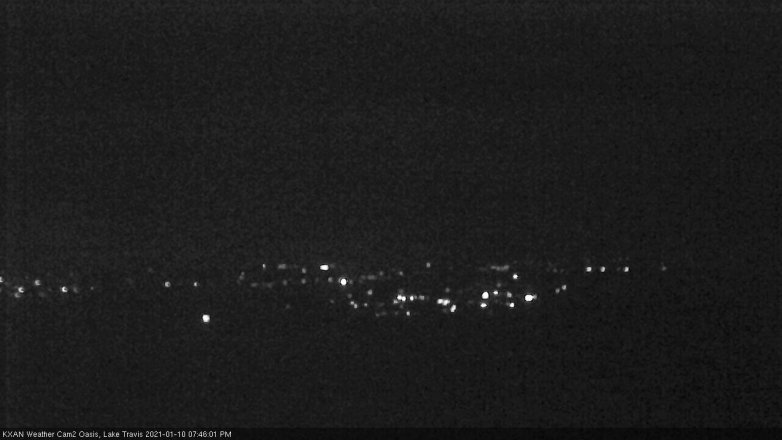 Lake Travis webcam, January 10, 2021 7:45 PM CT