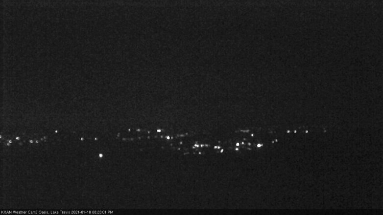 Lake Travis webcam, January 10, 2021 8:25 PM CT