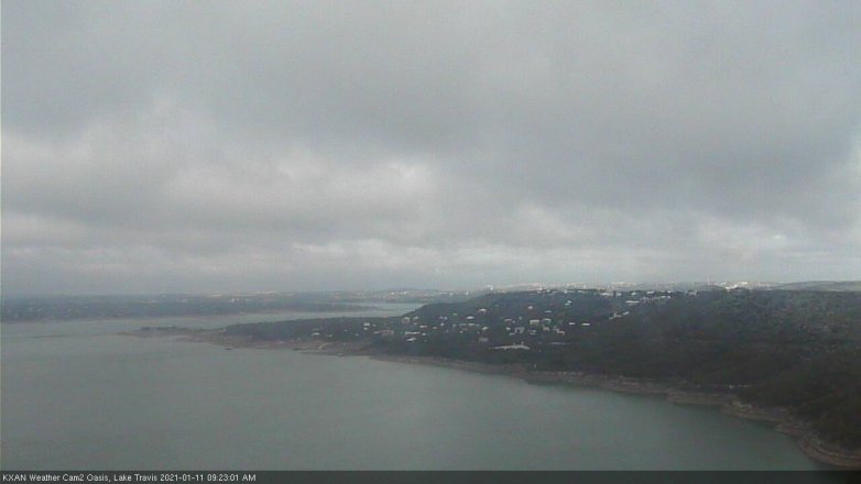 Lake Travis webcam, January 11, 2021 9:25 AM CT