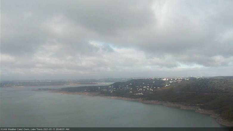 Lake Travis webcam, January 11, 2021 9:45 AM CT