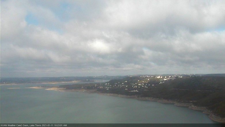 Lake Travis webcam, January 11, 2021 10:25 AM CT