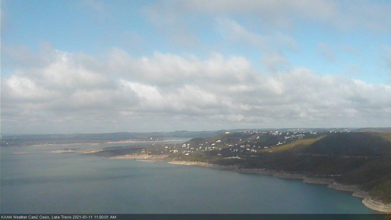 Lake Travis webcam, January 11, 2021 11:00 AM CT