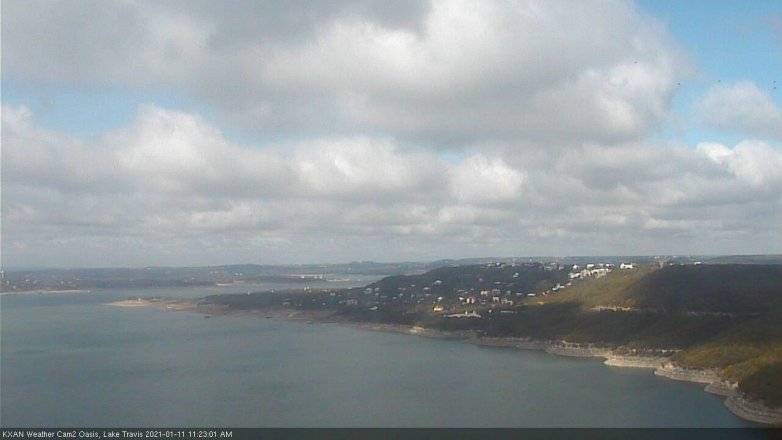 Lake Travis webcam, January 11, 2021 11:25 AM CT
