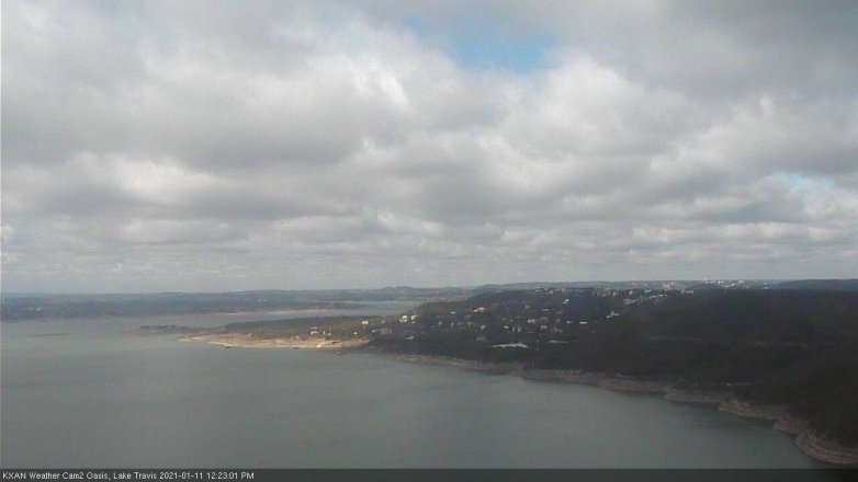 Lake Travis webcam, January 11, 2021 12:25 PM CT