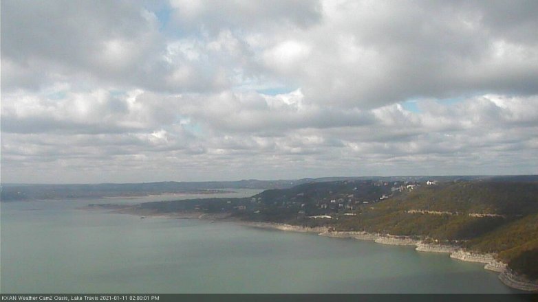 Lake Travis webcam, January 11, 2021 2:00 PM CT