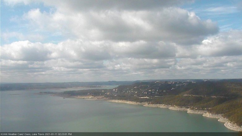 Lake Travis webcam, January 11, 2021 2:25 PM CT