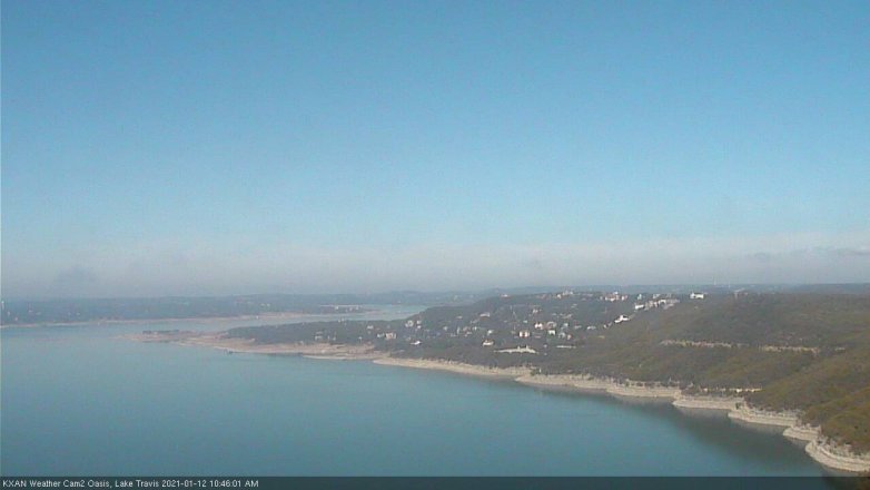 Lake Travis webcam, January 12, 2021 10:45 AM CT