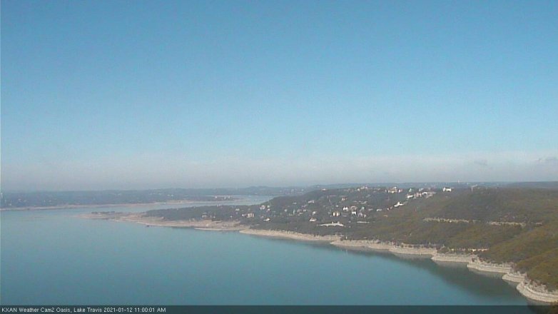 Lake Travis webcam, January 12, 2021 11:00 AM CT