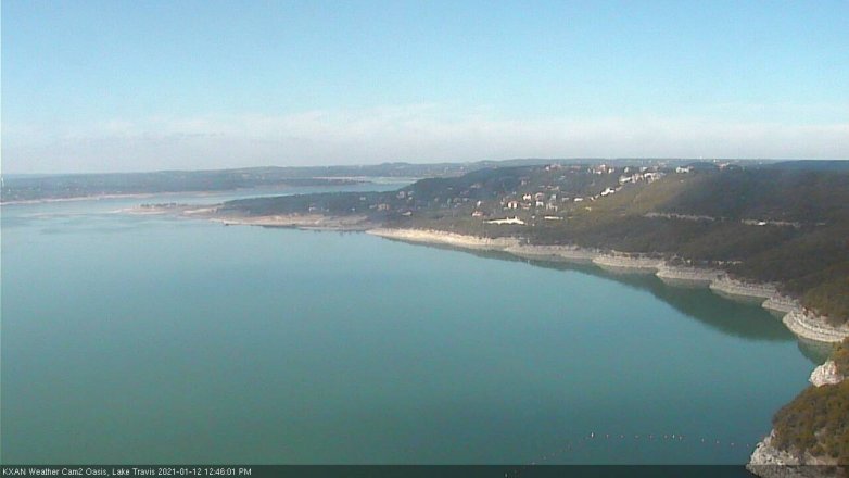 Lake Travis webcam, January 12, 2021 12:45 PM CT