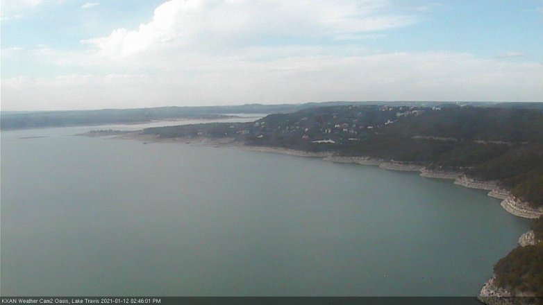 Lake Travis webcam, January 12, 2021 2:45 PM CT