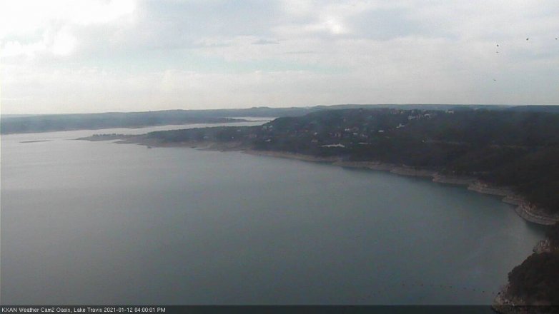Lake Travis webcam, January 12, 2021 4:00 PM CT
