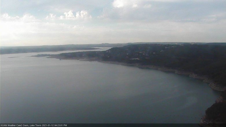 Lake Travis webcam, January 12, 2021 4:25 PM CT