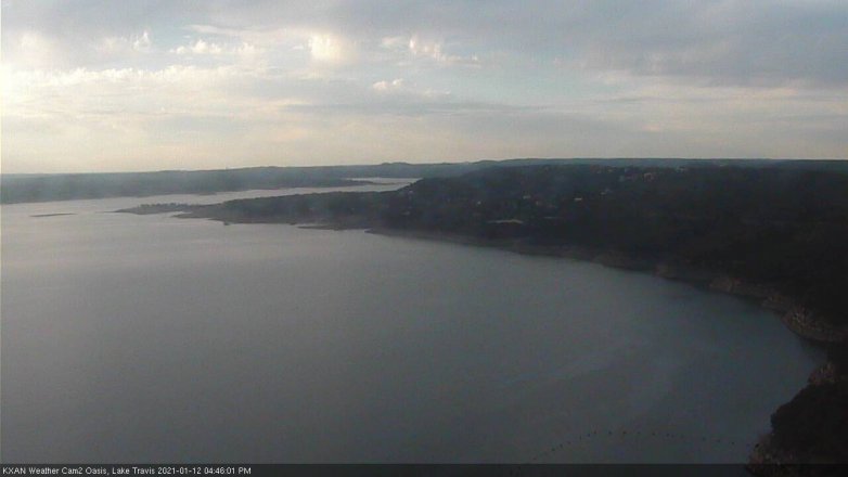 Lake Travis webcam, January 12, 2021 4:45 PM CT