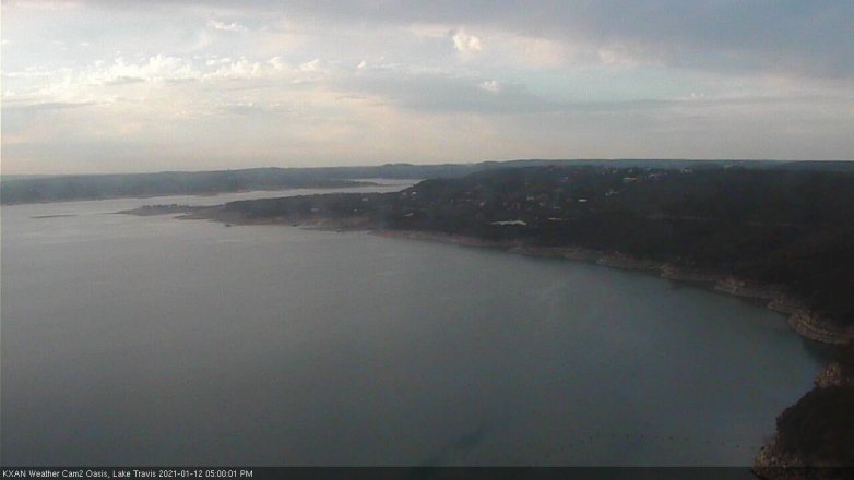 Lake Travis webcam, January 12, 2021 5:00 PM CT