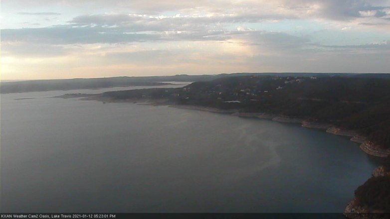 Lake Travis webcam, January 12, 2021 5:25 PM CT