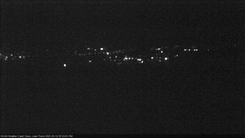 Lake Travis webcam, January 12, 2021 7:25 PM CT