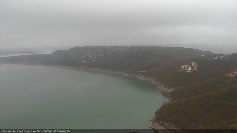 Lake Travis webcam, January 19, 2021 9:00 AM CT