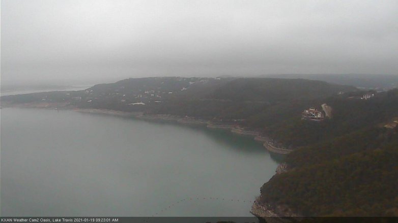 Lake Travis webcam, January 19, 2021 9:25 AM CT