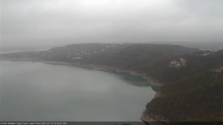 Lake Travis webcam, January 19, 2021 10:25 AM CT