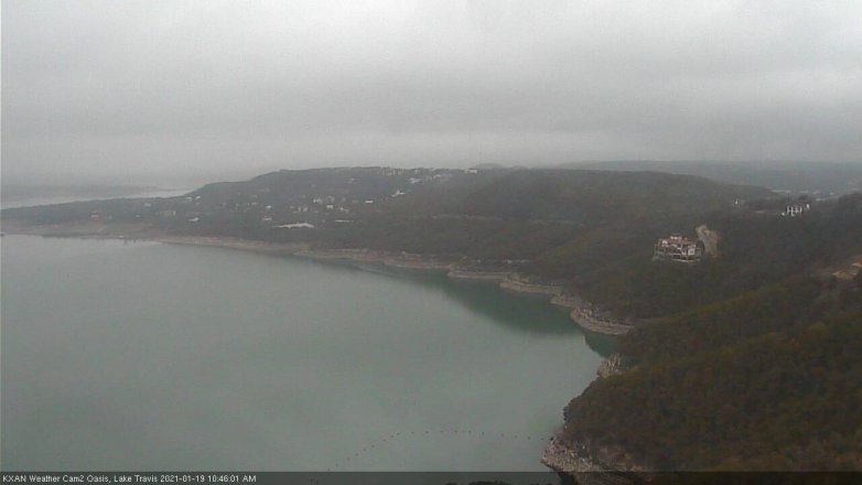 Lake Travis webcam, January 19, 2021 10:45 AM CT
