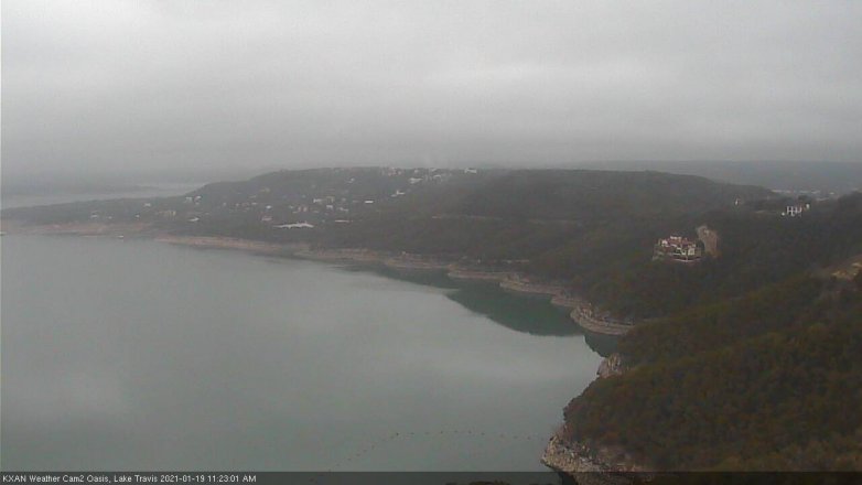 Lake Travis webcam, January 19, 2021 11:25 AM CT