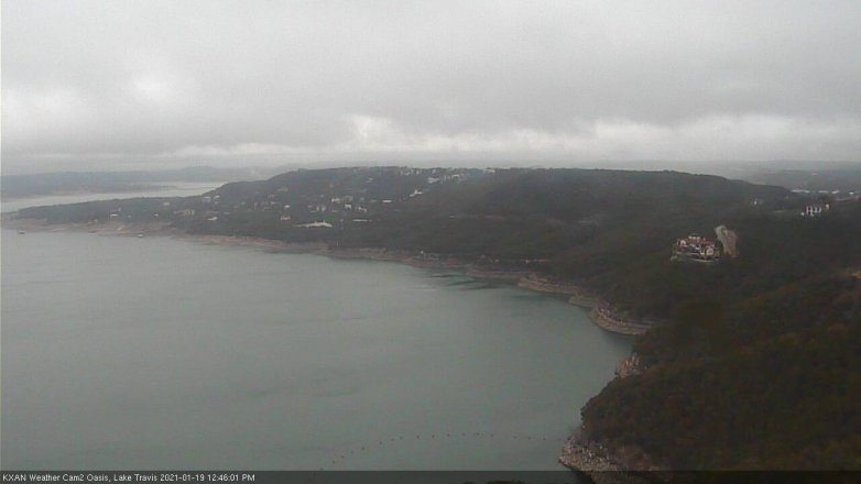 Lake Travis webcam, January 19, 2021 12:45 PM CT