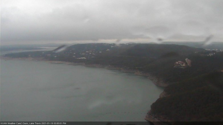 Lake Travis webcam, January 19, 2021 3:00 PM CT