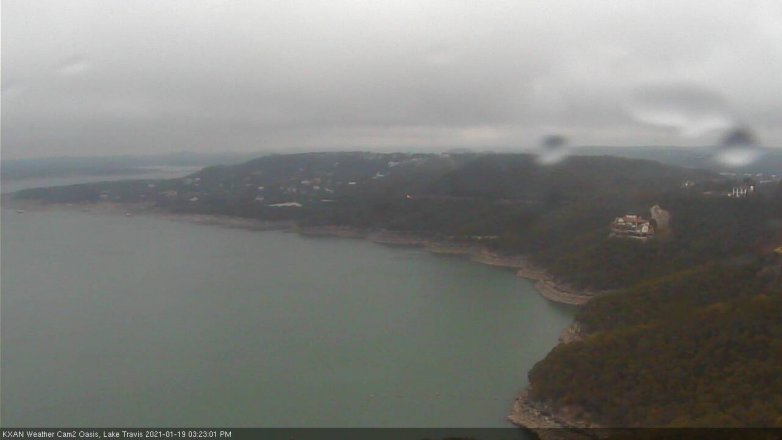 Lake Travis webcam, January 19, 2021 3:25 PM CT