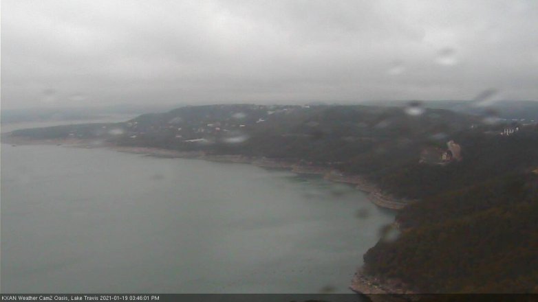 Lake Travis webcam, January 19, 2021 3:45 PM CT