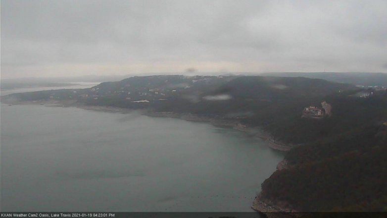 Lake Travis webcam, January 19, 2021 4:25 PM CT