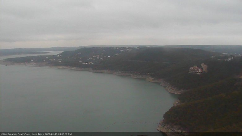 Lake Travis webcam, January 19, 2021 5:00 PM CT