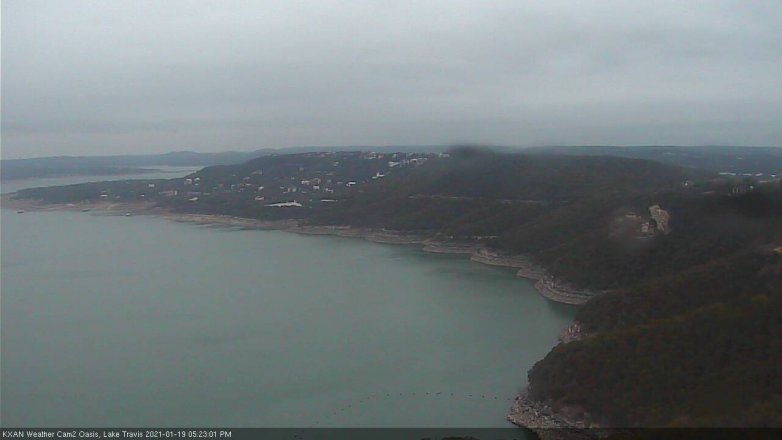 Lake Travis webcam, January 19, 2021 5:25 PM CT