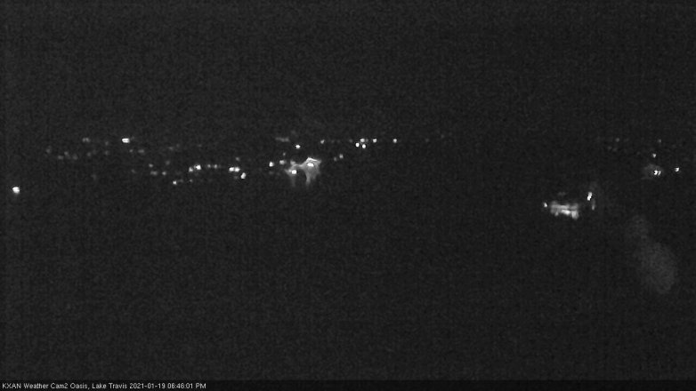 Lake Travis webcam, January 19, 2021 6:45 PM CT