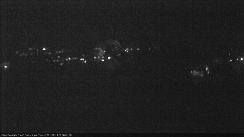Lake Travis webcam, January 19, 2021 7:00 PM CT