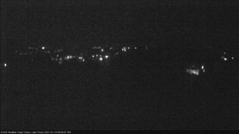 Lake Travis webcam, January 19, 2021 8:00 PM CT