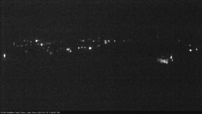 Lake Travis webcam, January 19, 2021 11:45 PM CT