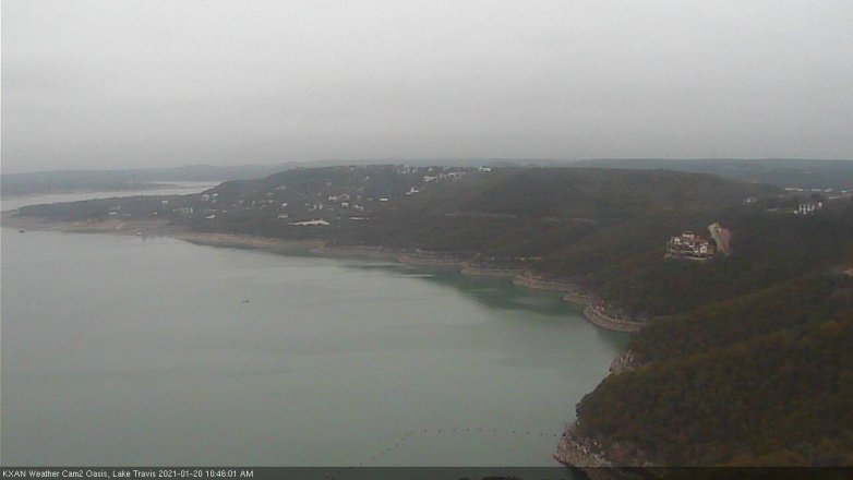 Lake Travis webcam, January 20, 2021 10:45 AM CT