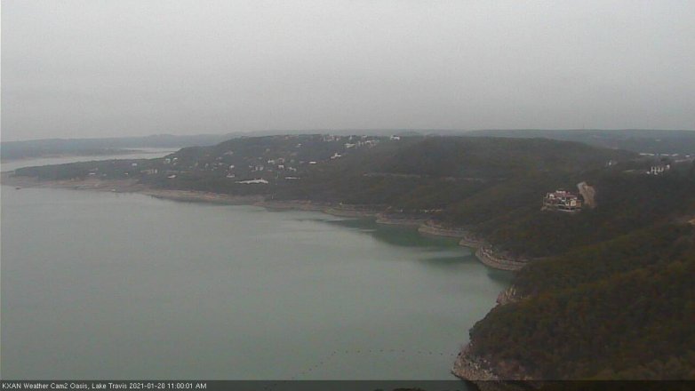 Lake Travis webcam, January 20, 2021 11:00 AM CT