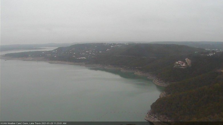 Lake Travis webcam, January 20, 2021 11:25 AM CT