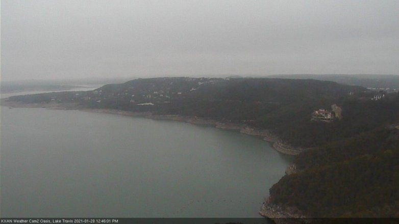 Lake Travis webcam, January 20, 2021 12:45 PM CT