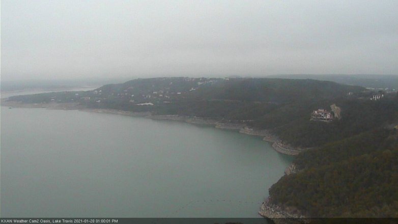 Lake Travis webcam, January 20, 2021 1:00 PM CT