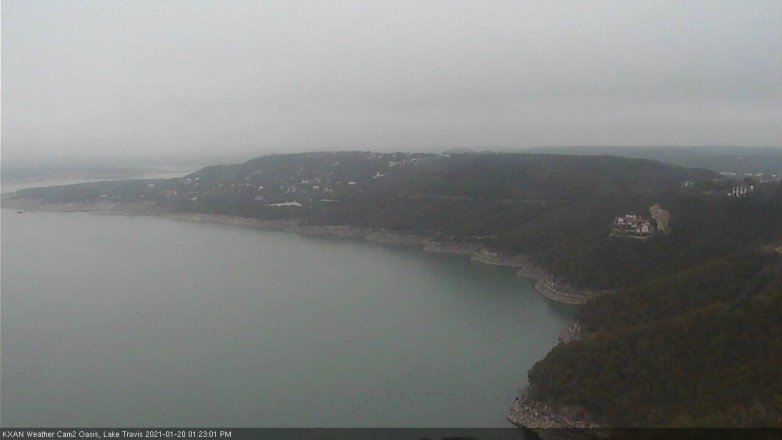 Lake Travis webcam, January 20, 2021 1:25 PM CT