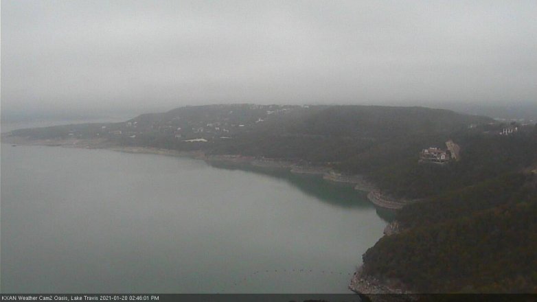 Lake Travis webcam, January 20, 2021 2:45 PM CT